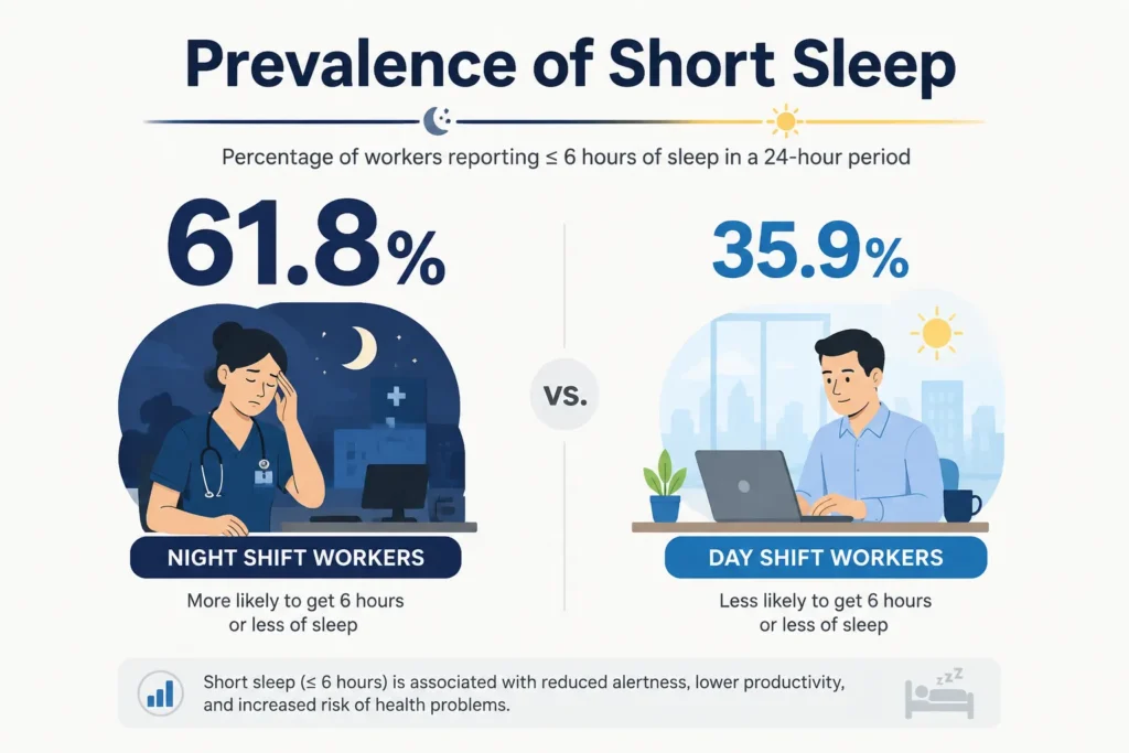 night shift and daytime worker sleep comparison