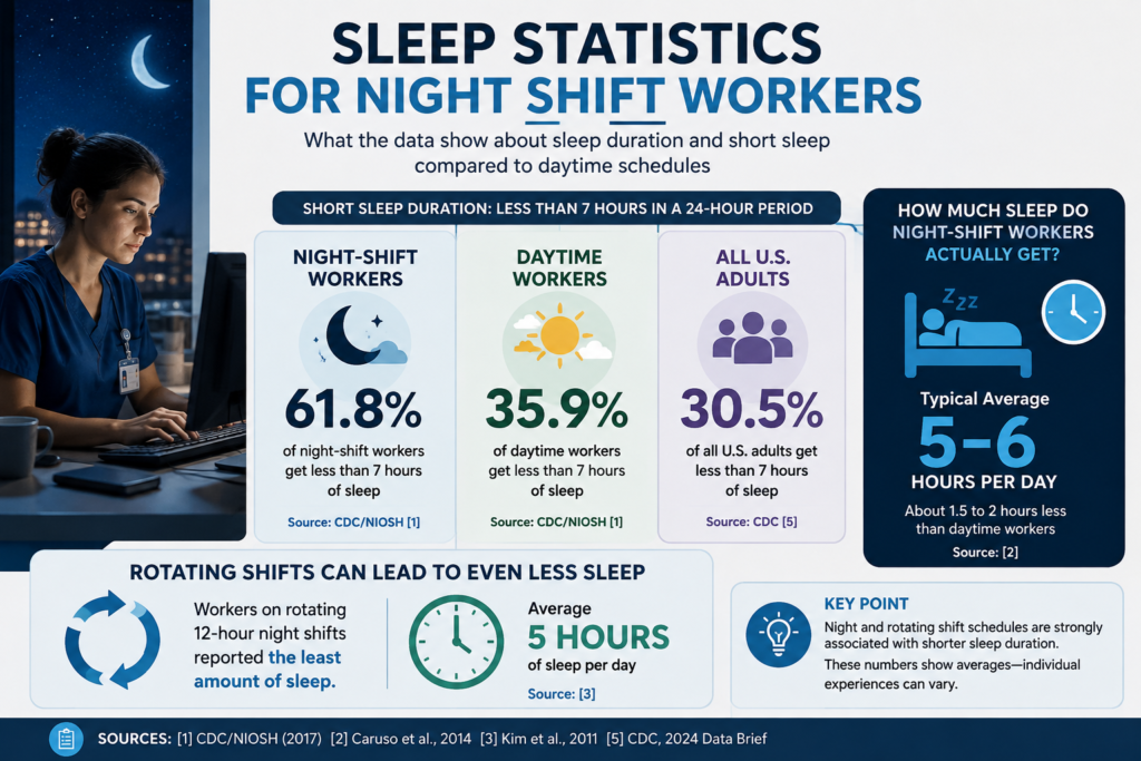 sleep statistics for night shift workers