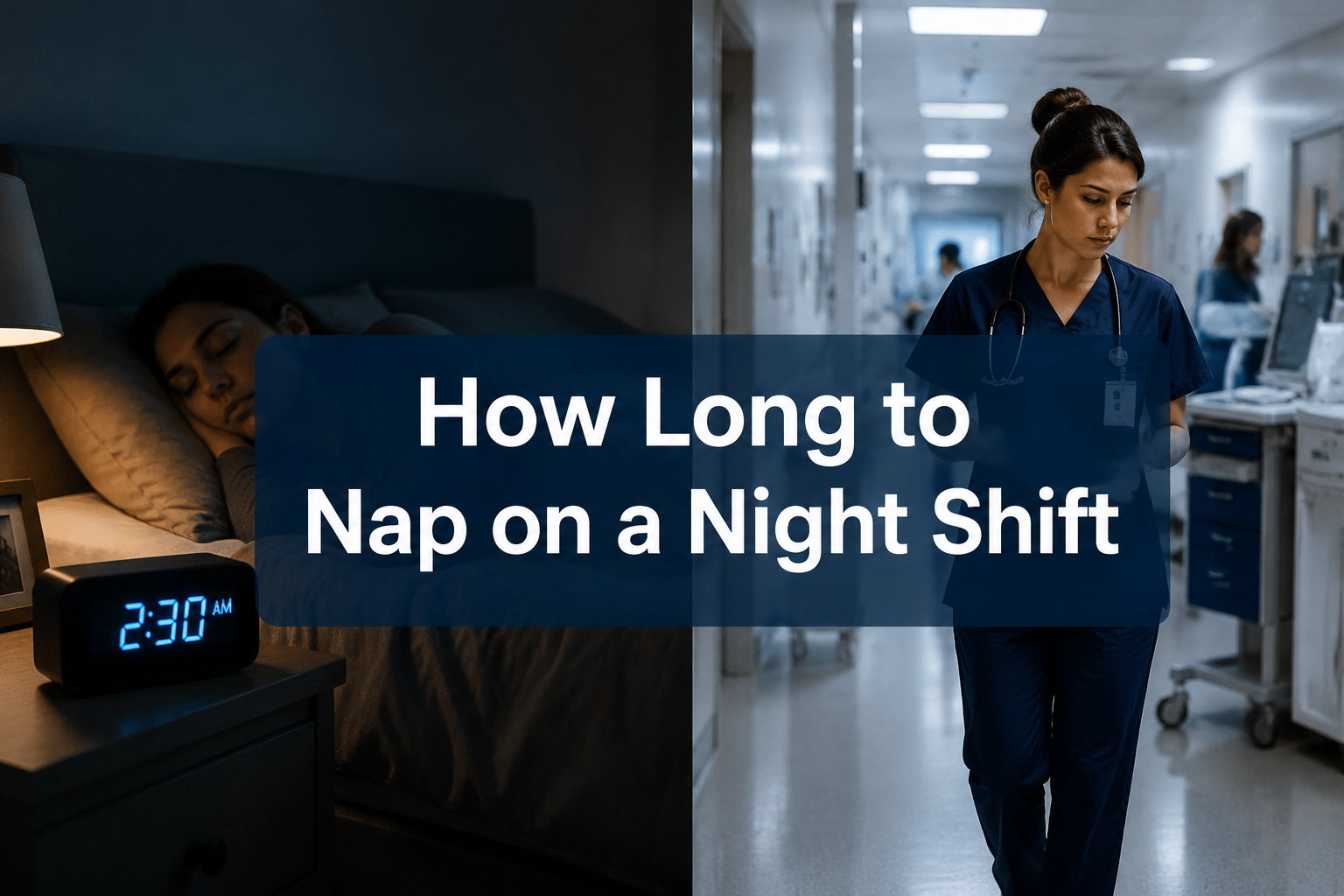 Night shift worker taking a short nap to improve sleep and recovery before an overnight shift