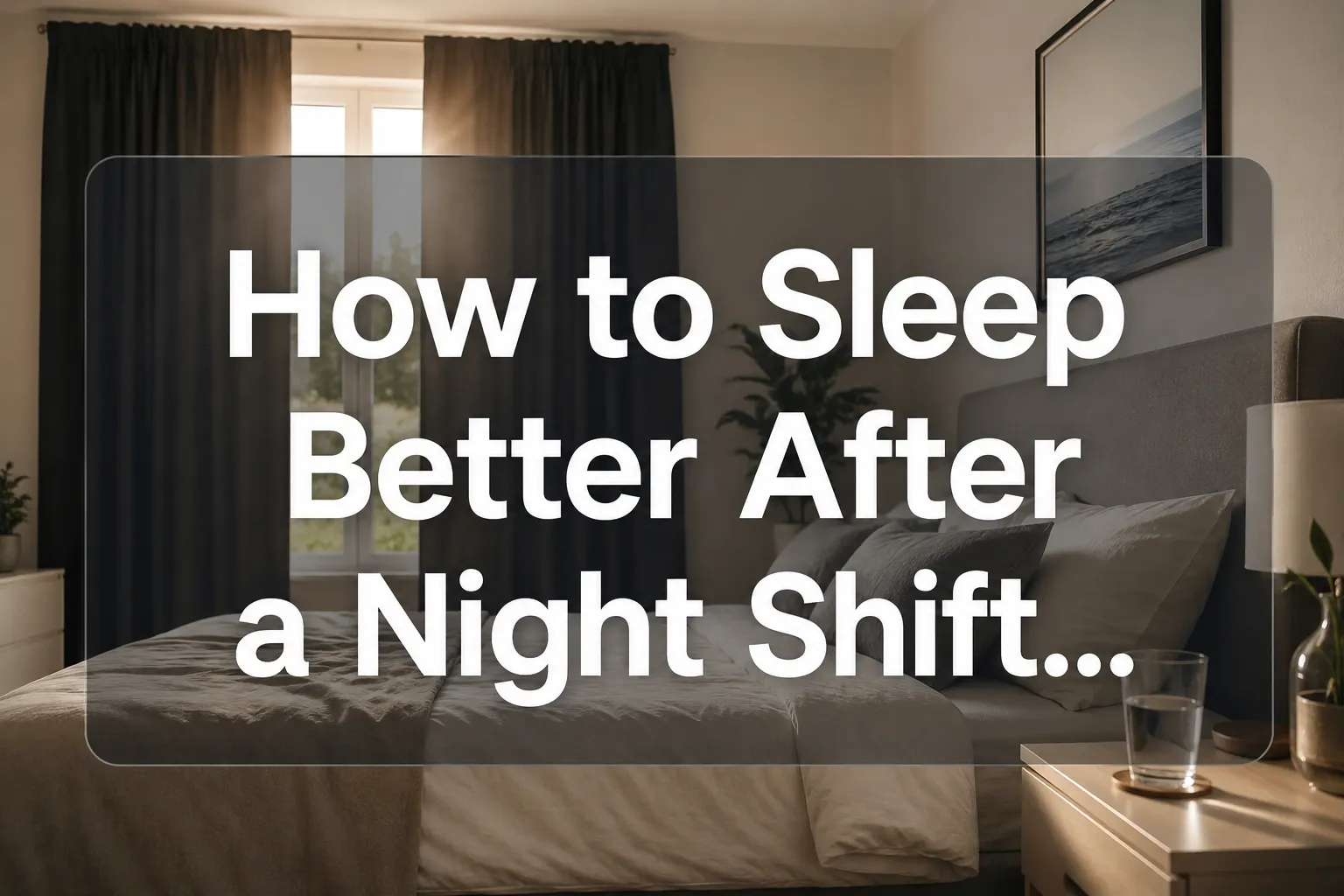 sleep better after a night shift