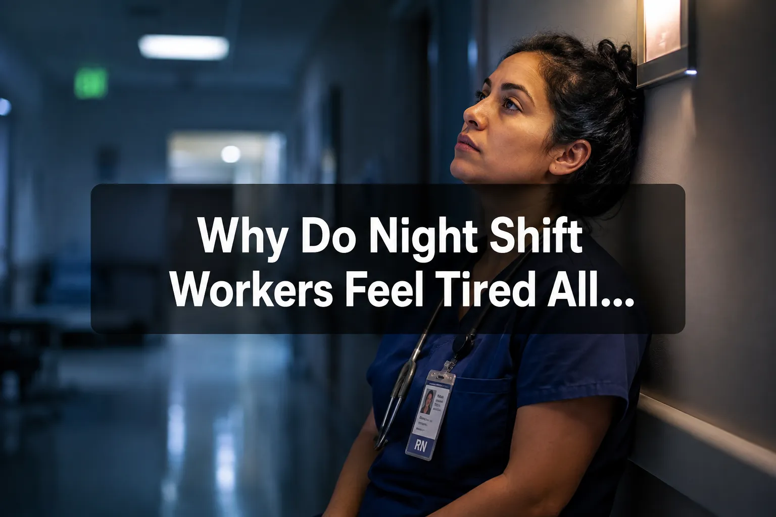 Night shift worker feeling tired during an overnight shift while learning how to manage shift work fatigue